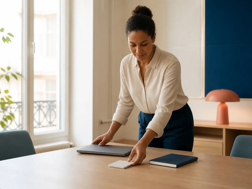 Référent handicap évalue les besoins d’accessibilité avec un employé