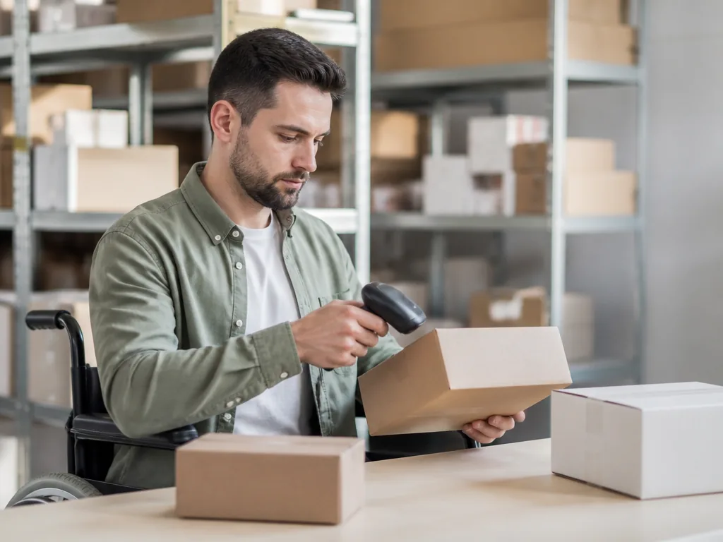 Un employé en situation de handicap consulte avec son employeur le guide RQTH pour ses démarches